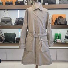 스톤아일랜드 웨더프루프 코튼 캔버스 고스트피스 트렌치코트 베이지 24SS